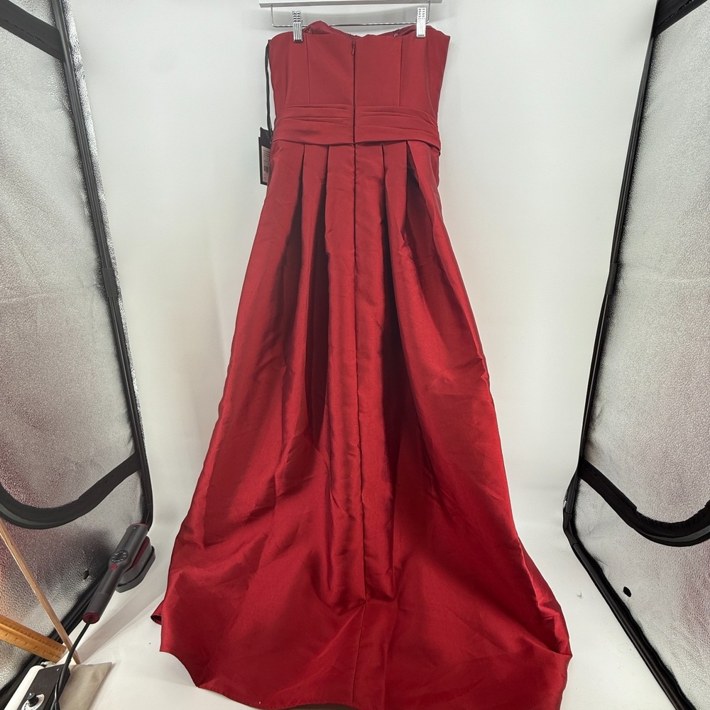 Pronovias Naomi Wine MK Wedding Bridal Bridesmaid Gown Red Wine Sz 10 NWT Long